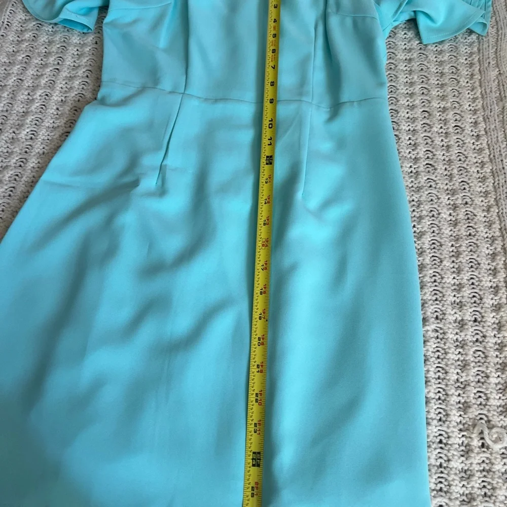 TCEC One Shoulder Aqua Dress with Ruffle Detail - Picture 15 of 16